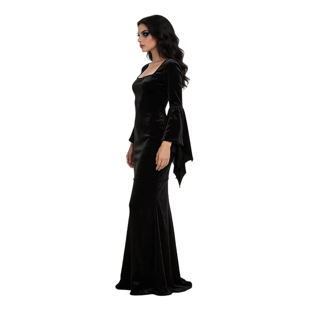 New Halloween Bat Witch Ghost Bride Long Skirt Performance Costume Gothic Witch  Masquerade Ball Outfit Ladies Fashion view 5