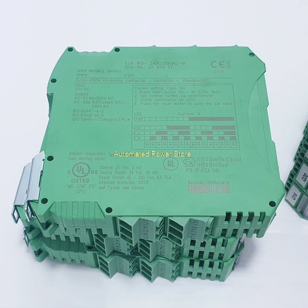 1PCS ELR W3- 24DC/500AC- 9I 2297057 Hybrid Motor Starter 100% Tested Fast Ship Perfect Work