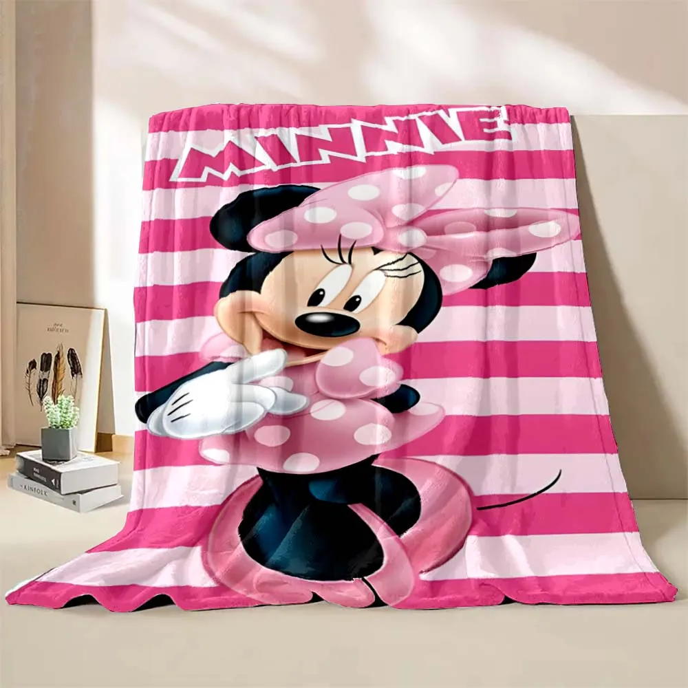 17 Style Mickey Minnie Mouse Flannel Blanket Lovers Throw Office Thick  Blanket Warm Home Sofa Decor Unisex Kids Boy Girl Gift