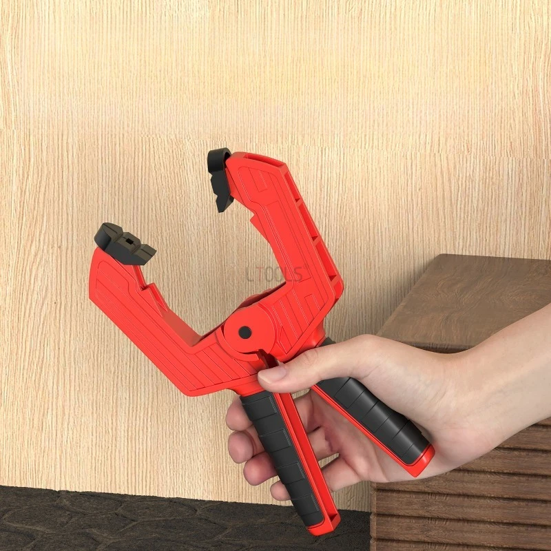 

4/6/9Inch Carpenter Spring Clamp Heavy Duty Woodworking Plastic A-type Fixed Installation Clip Strong Nylon Wood Carpenter Tool