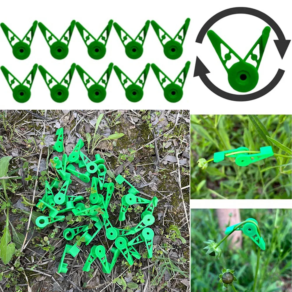 

10pcs Adjustable Plant Branches Bender Training Clips Garden Stem Trainer Clips 360-Degree -Planter Holder For Low Stress