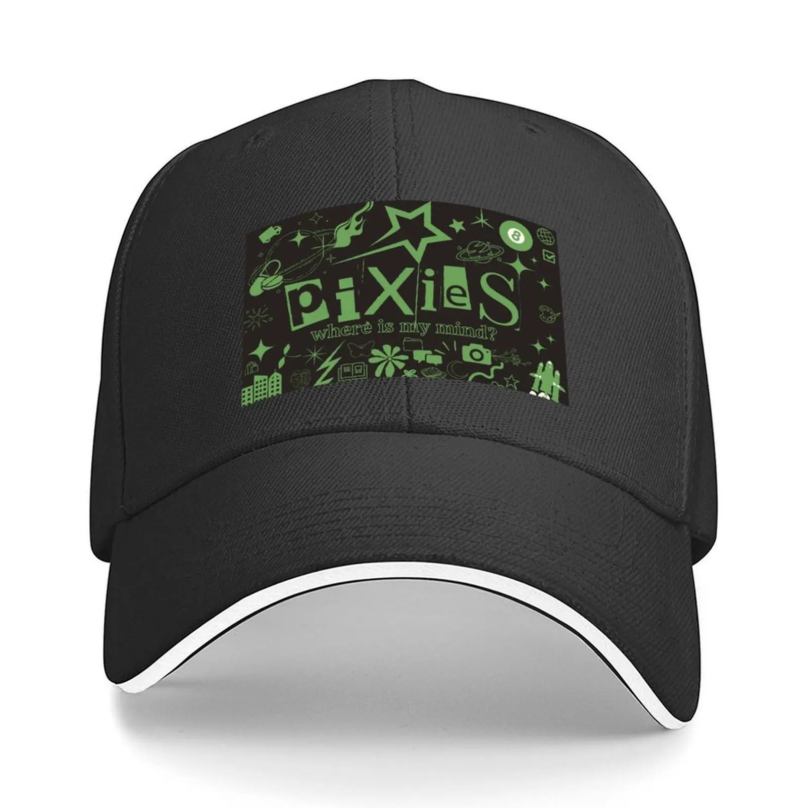 

Наклейка Pixies, тексты песен, где мой разум, бейсболка, шляпа для гольфа, мужская шляпа, конская шляпа, термозащитный козырек, кепки для женщин и мужчин