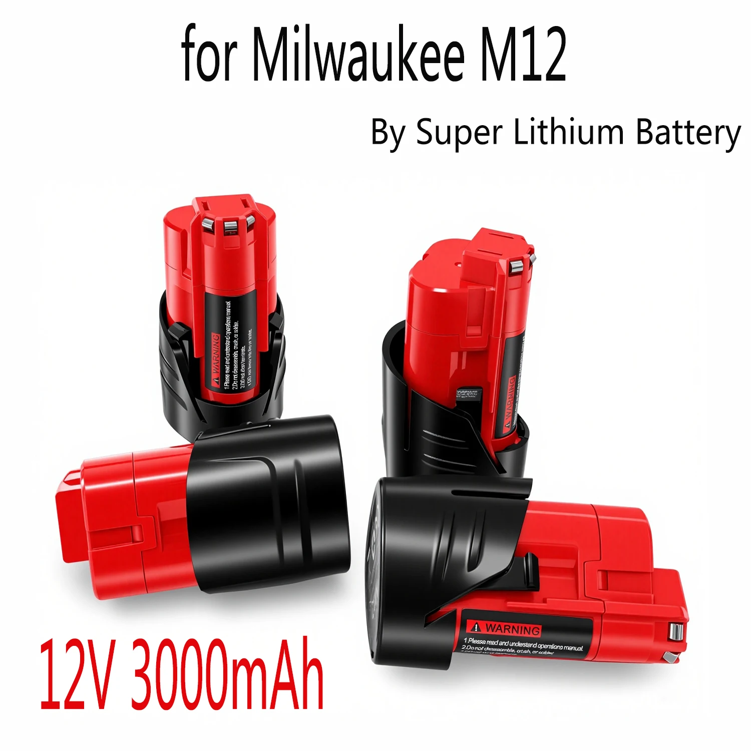 

For Milwaukee Battery 3Ah 12V Compatible with Milwaukee M12 XC 48-11-2410 48-11-2420 48-11-2411 12-Volt Cordless Tools Battery