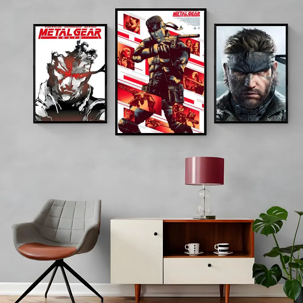 Metal Gear Solid Series Painting Calligraphy Canvas Poster: Crease Free Waterproof Durable All Space Wall Decor