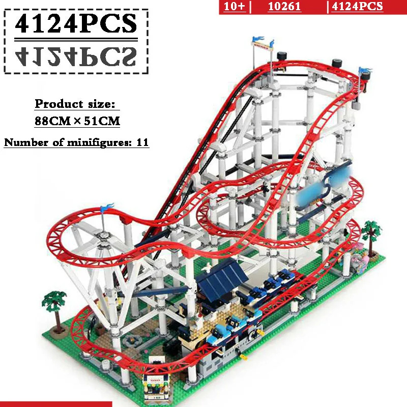 4619 pcs roller coaster adult assembly difficult giant boy and girl Assembly Toy Model