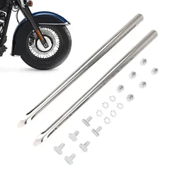 Chrome Motorcycle Front Fender Spear Trim For Harley Davidson Touring Road King Softail Classic FLHR FLHX FLSTN FLSTC