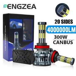 ENGZEA H7 Led 4000000LM 300W Canbus 360 20 Side LED Car Headlights Bulbs H11 H4 H1 HB3 9005 HB4 9006 Auto Fog Lights Mini Lamp