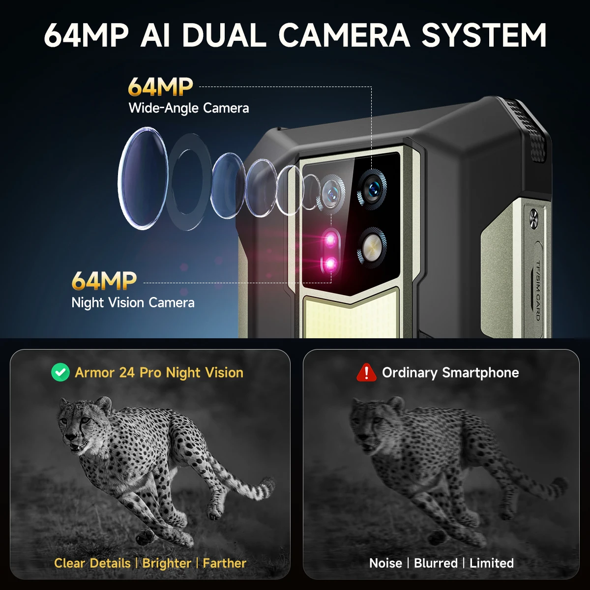 [Built-in eSIM] Ulefone Armor 24 Pro 22000mAh 4G Rugged Smartphone Android 16 Helio G200 6.78