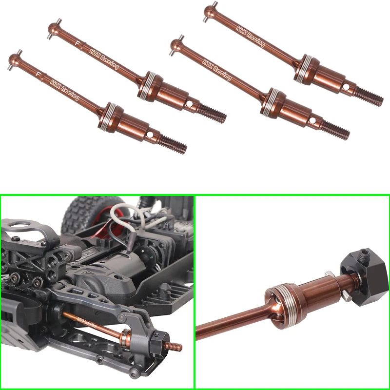 Metal Simulation Front/rear CVD Drive Shaft for 1/14 RC Short-Course Trucks ARRMA MOJAVE GROM