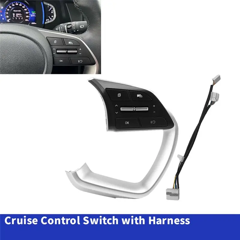 Reliable-Cruise Control Steering Wheel Switch With Full Harness For Creta Ix25 I20 20-25 96720-BV110 56190-L4150 96720BV