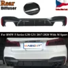 MagicKit Fibre de Carbone Look Diffuseur Arrière Pour 17-19 BMW G30 W/ M dehors Bumper-M5 Style 1