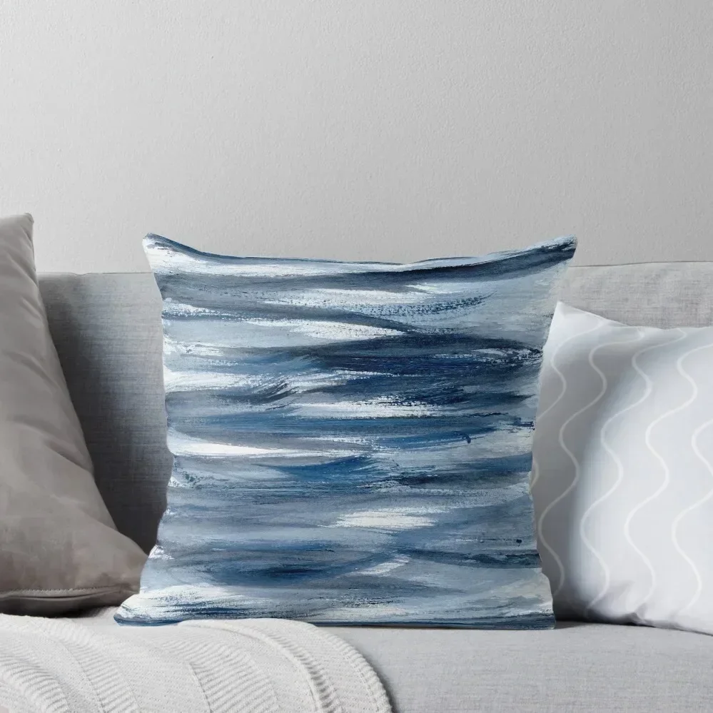 

Just Indigo 2 Minimalist Watercolor Throw Pillow Cushion Cover For Sofa Sofa Pillow Cover Pillowcases Bed Cushions pillow