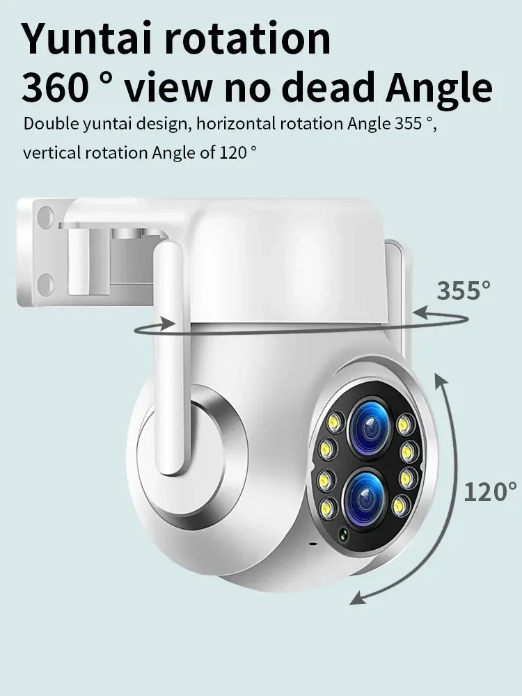 Xiaomi 2025 15X Zoom PTZ Camara Two-way Audio 5MP Security Surveillance Linkage Tracking Dual-Lens Wifi Home Outdoor Camera