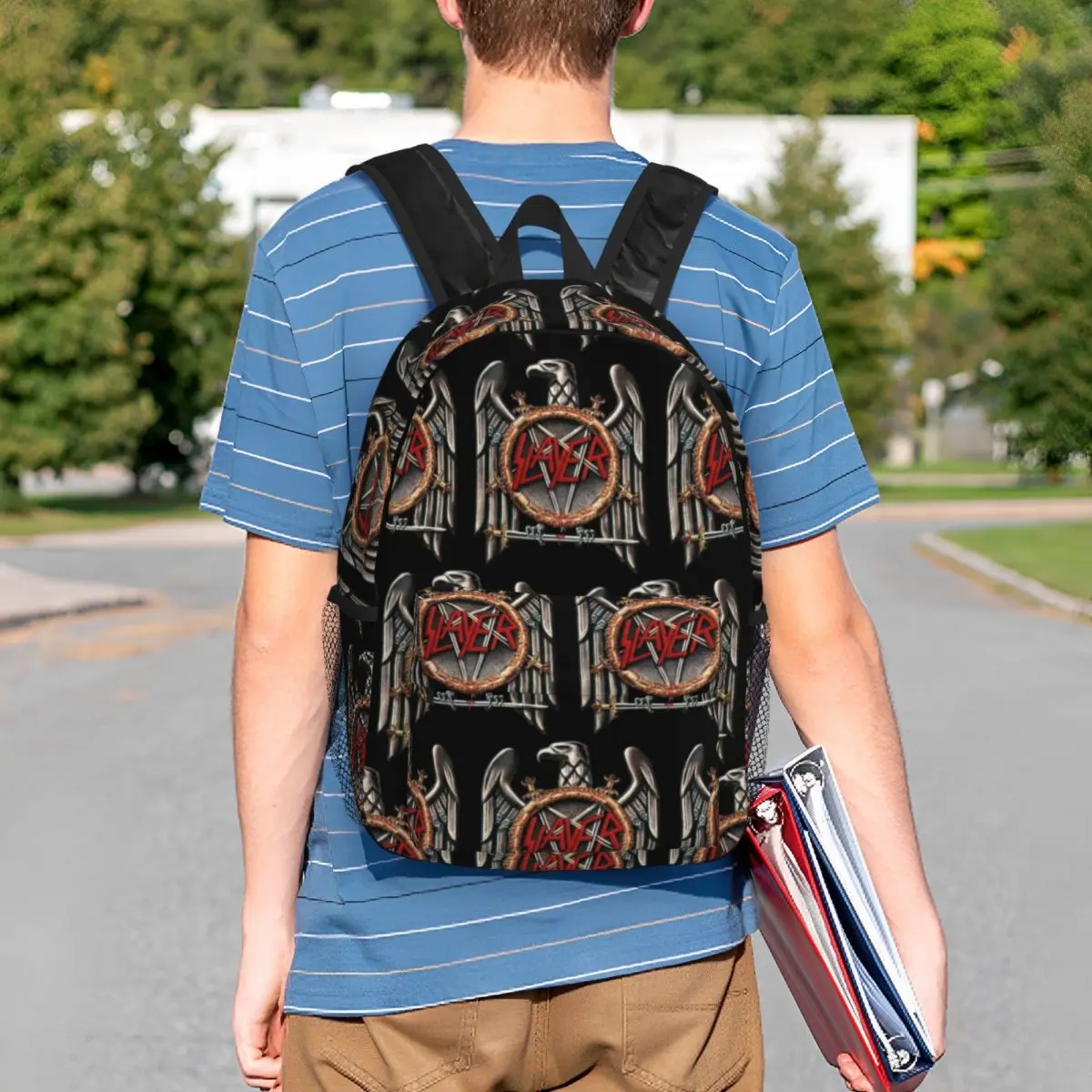 Slayer Heavy Metal Rock Band Backpack Student Boys Girls BookBag Men Women School Bag Computer Shoulder Bags
