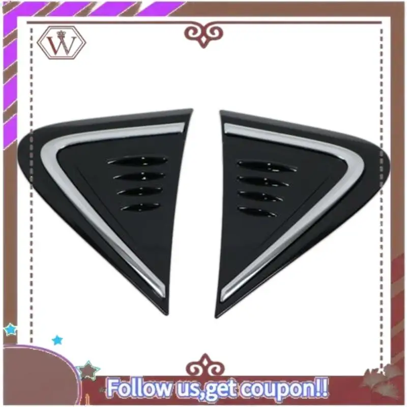 

A57E-2Pcs Car Side Wing Air Flow Fender Grill Intake Vent Trim For Toyota CHR C-HR 2016-2018