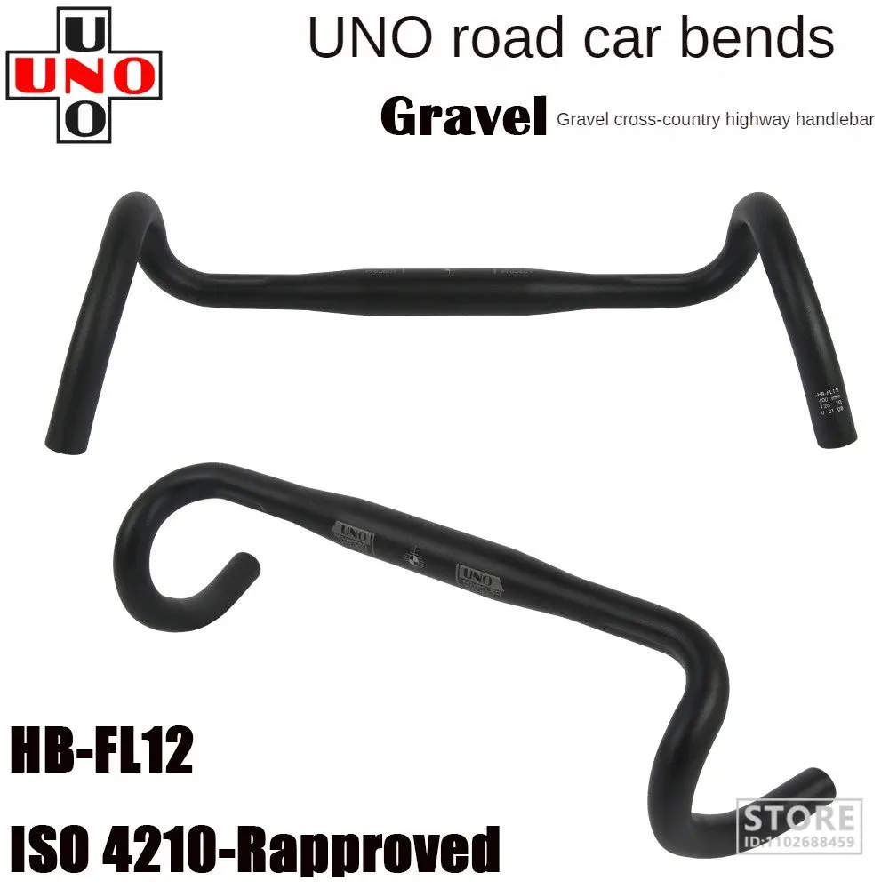 UNO FL12 Gravel Bike Handlebar 31.8x400/420/440/460mm Outer Drop Bar Ultralight Bicycle Handle Road  Flared