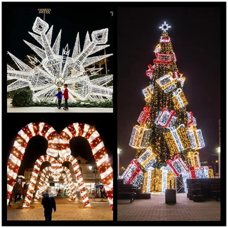 High Quality Led Star Christmas Lights Aluminum Frame with Pvc Mesh Low Voltage Landscape Lighting Outdoor Christmas Decorations