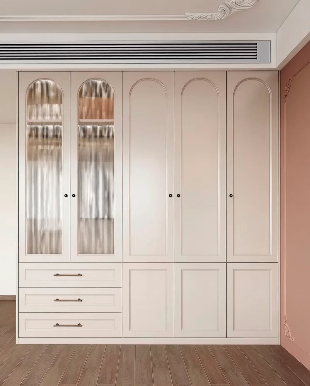 خزانة خشبية حديثة قابلة للتحويل، خزانة ملابس، أثاث غرفة نوم متين مع كوب ملابس، أثاث منزلي لغرفة المعيشة #1