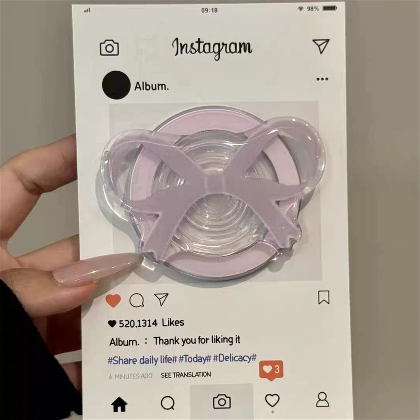 

Korean Cute Magnetic Stand for Magsafe Grip Tok Griptok Bracket Phone Holder Support For IPhone Samsung Pad Smart Tok