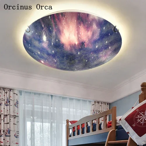 New Cartoon Creative Planet ceiling lamp Boys Girls Bedroom Children's Room Lighting Modern Simple LED Cosmic Star ceiling lamp