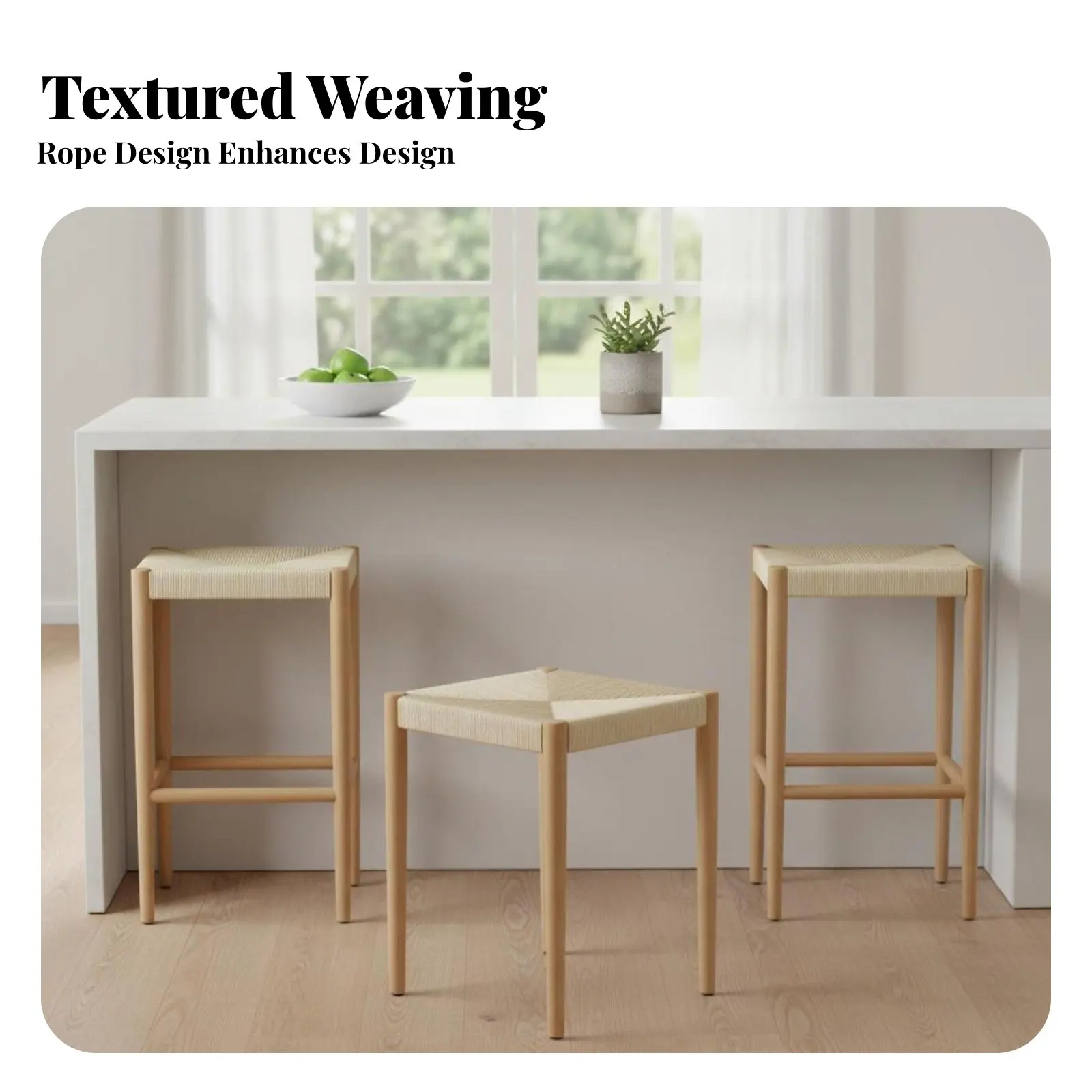 

Тканый табурет без спинки, штабелируемый, в богемном стиле, для взрослых, для декораторов интерьера, для гостиной, спальни