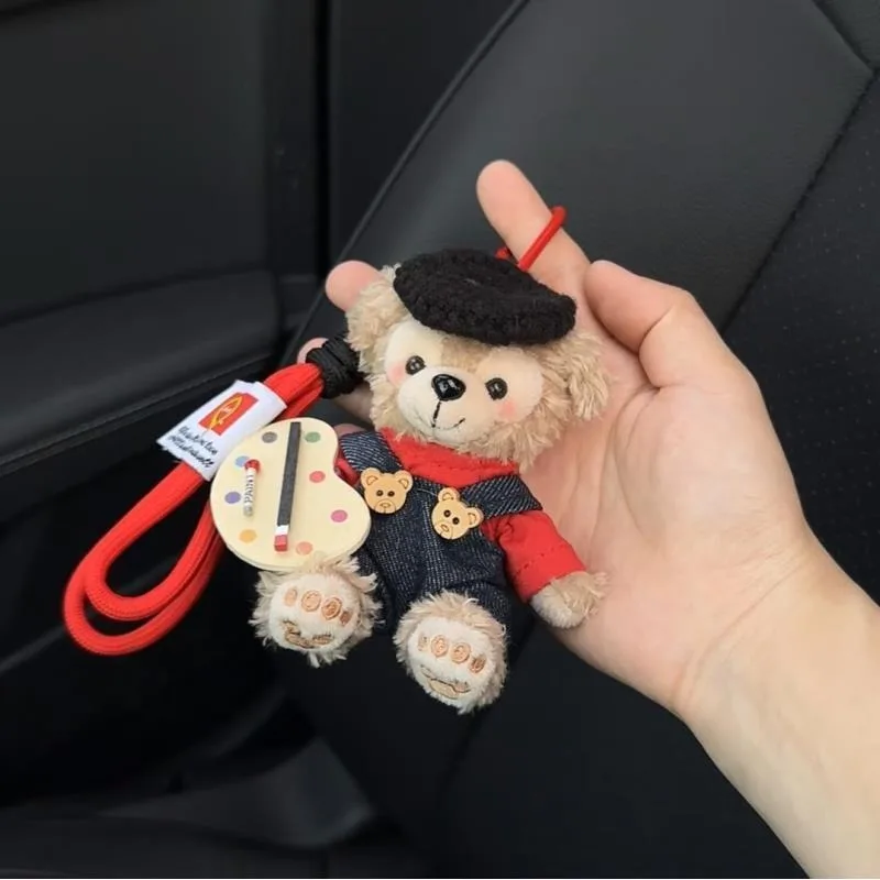 Disney Shellie May Duffey New Cute Student School Bag for Couples Cartoon Creative Plush Doll Car Keychain Decorative Pendant