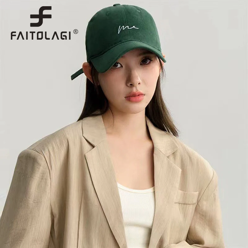 Classic Letter Baseball Hat For Women Men Cotton Casual Sun Visors Fashion Embroidery Peaked Cap Unisex Solid Color Bonnet gorra