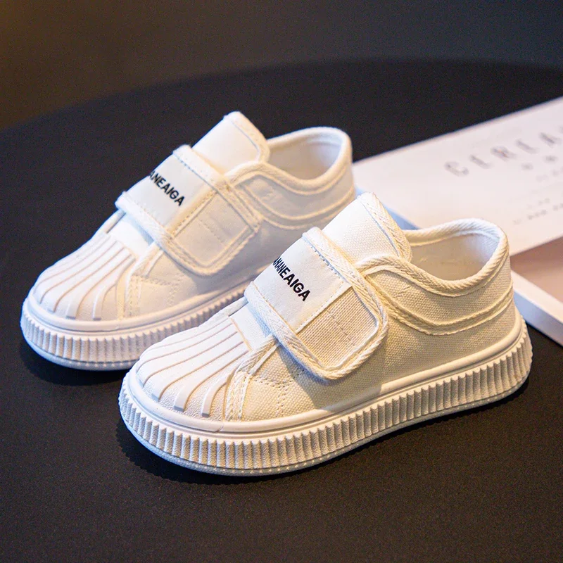 

Fashion Design White Non-slip Casual Shoes Children's Sneakers Kids Boys Girls Hook Breathable Sneakers Toddler Outdoor Shoes