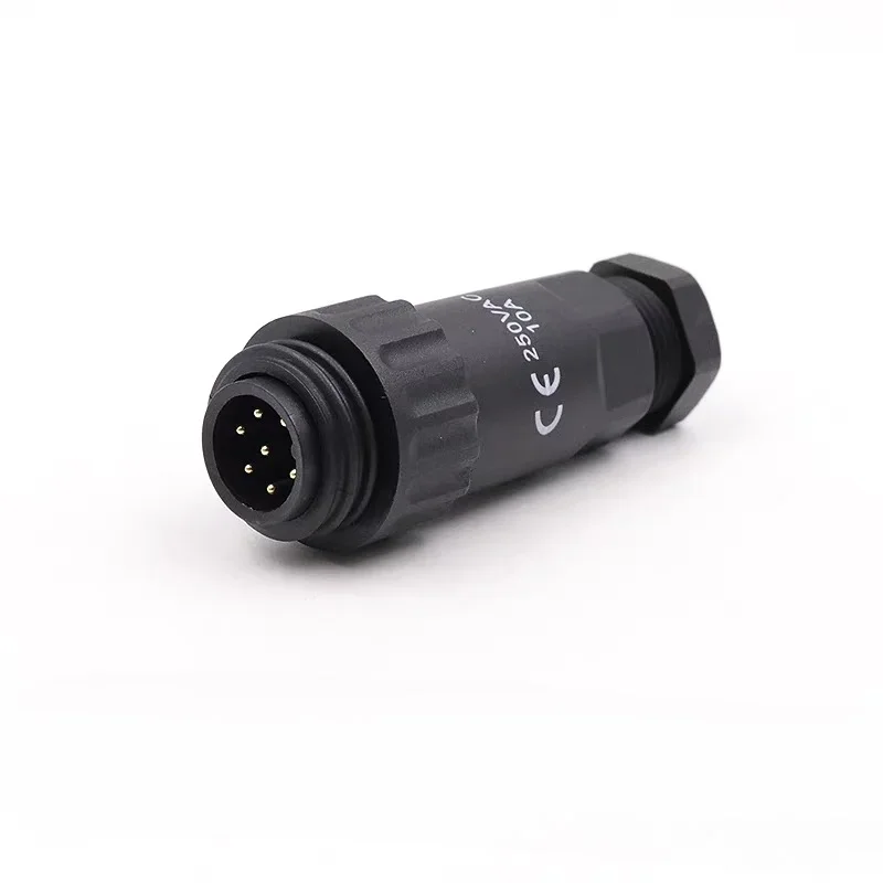 Store 1644 10 Piezas WA22 Conector de Enchufe y Tomacorriente Impermeable de 4 y 7 Pines, Tipo Fijo, para Máquina de Pintura en Polvo