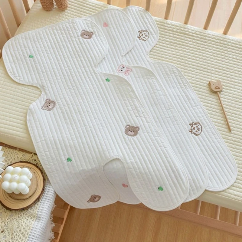 Cojín para carrito bebé, alfombrilla seguridad para silla, cochecitos con absorción impacto, forro, almohadilla para