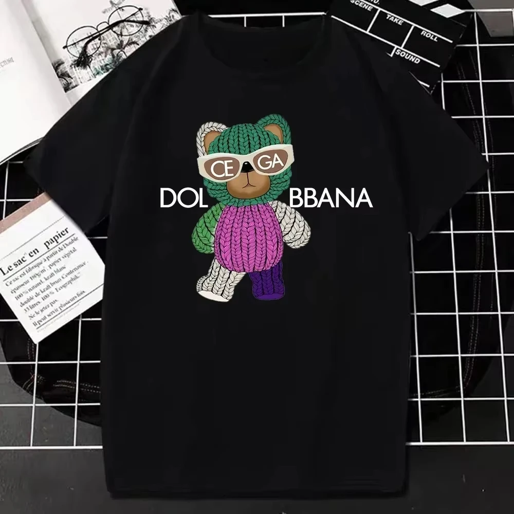 Compra Camisetas de Moda, Camisetas de Manga Corta con Estampados de Letras Veraniegos, Camisetas Casuales Holgadas y Transpirables para Padres e Hijos