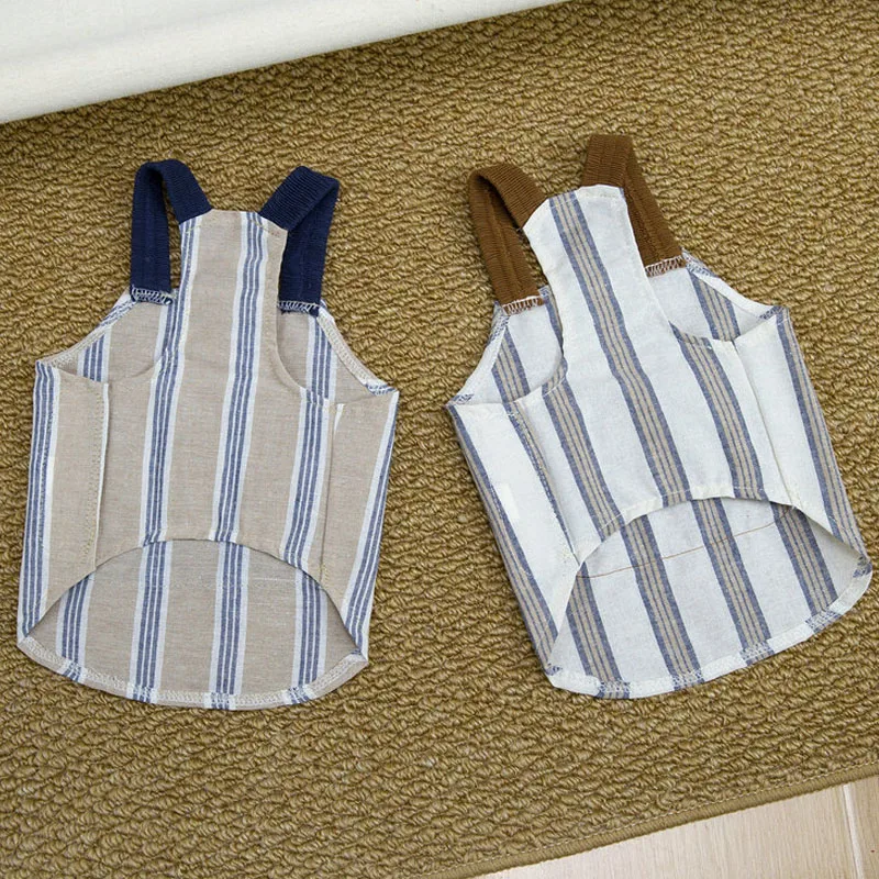 Ropa de malla verano a rayas para perros pequeños y medianos Chihuahua - imagen 5