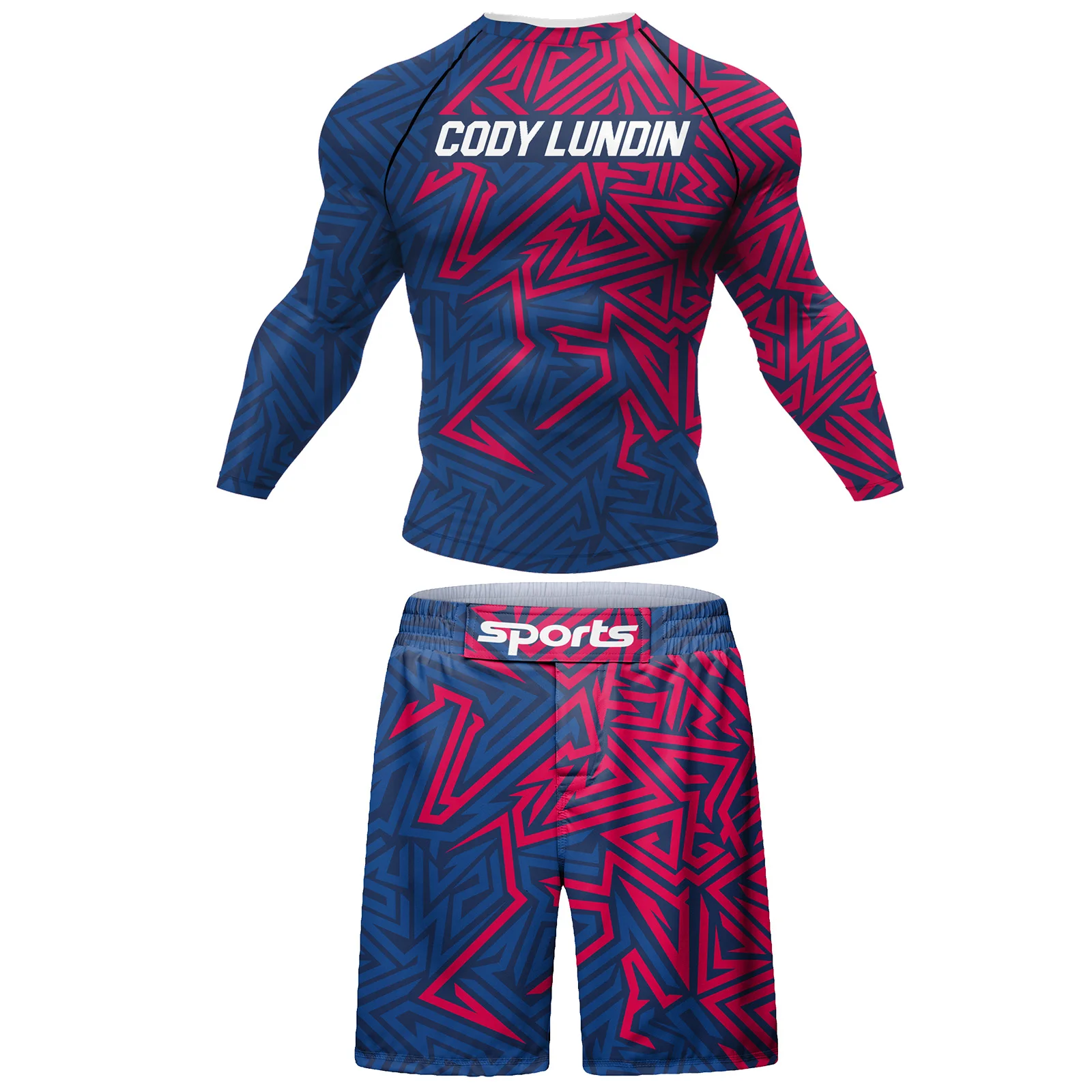 Cody Lundin Vivid Priting MMA Rash Guard 4 ชิ้น/เซ็ตสําหรับชายบราซิล Grappling No Gi Jiu-Jitsu เสื้อ + กางเกงขาสั้นต่อสู้เสื้อผ้า