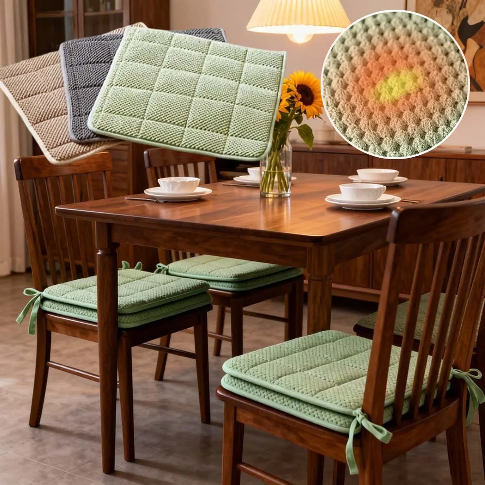 Winter Thickened Corduroy Chair Cushion Student Classroom Office Seat Pad Square Mat for Kitchen Dining Room 방석 두꺼운 Sitzkissen