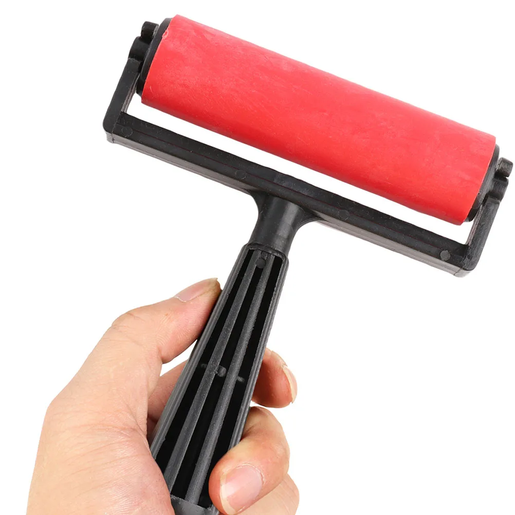 2 szt. 10 cm Plastikowy wałek do druku sitodrukowego do łatwego rozwijania wydruków, łatwy w czyszczeniu, narzędzie artystyczne, materiały malarskie, do stemplowania