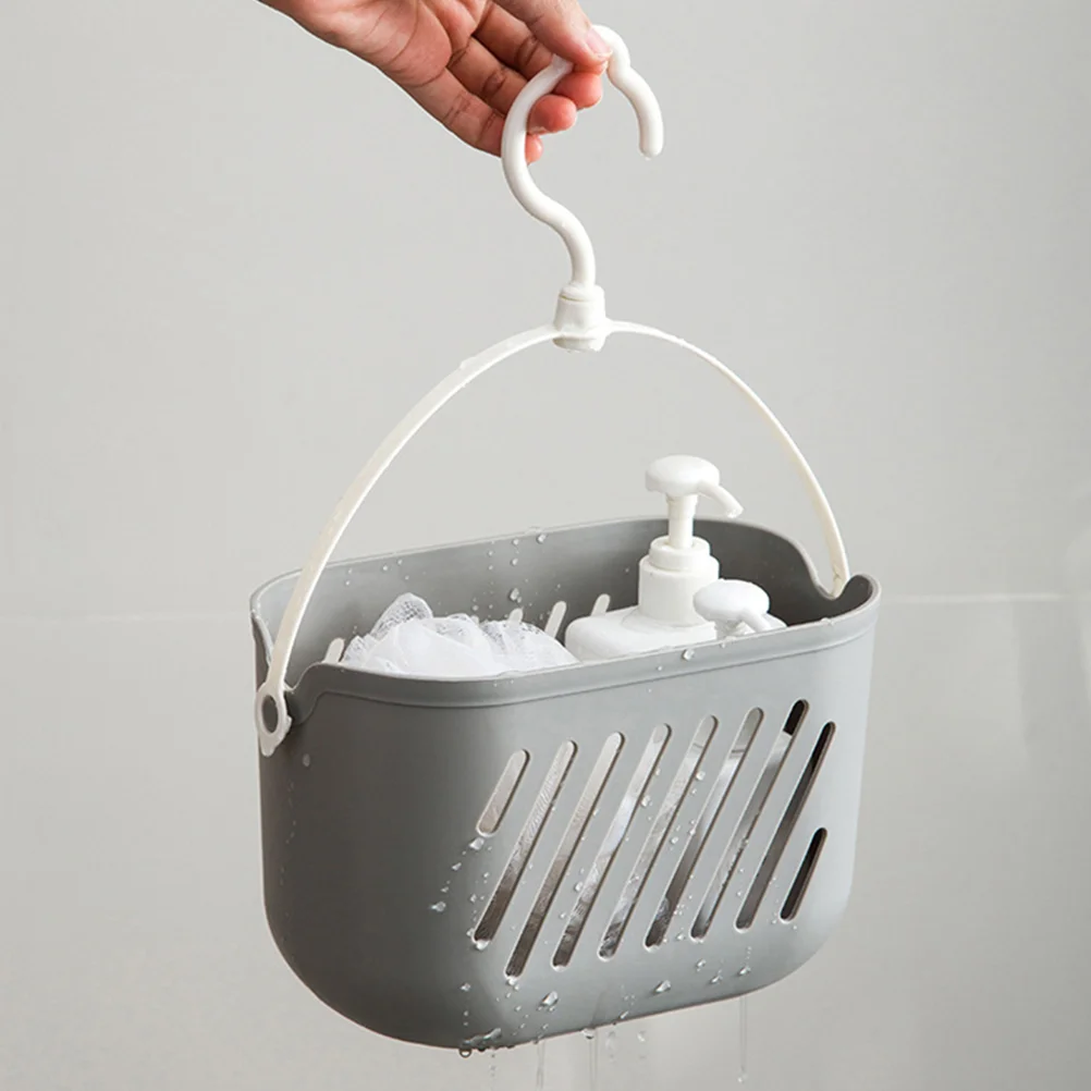 Curtain Hanging Organizer with Handle Kitchen Basket Storage Wall Mounted Shopping