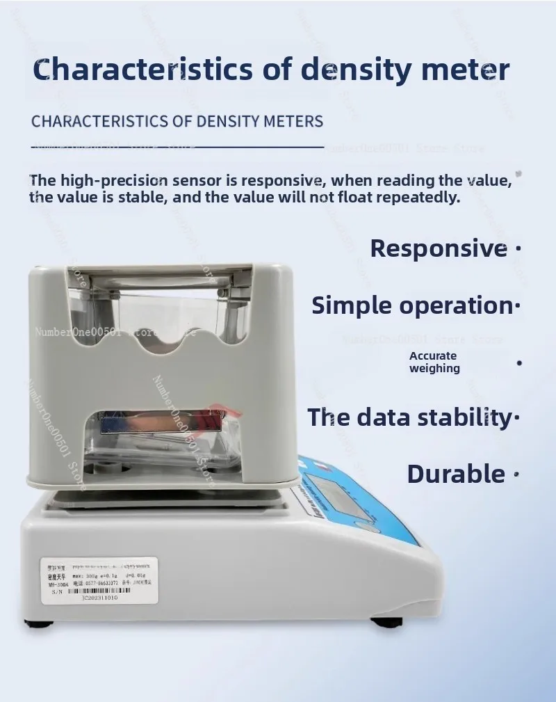 Medidor electrónico de densidad sólida de polvo, instrumento de medición de gravedad específica, caucho de partículas de plástico, equilibrio de esponja de cerámica