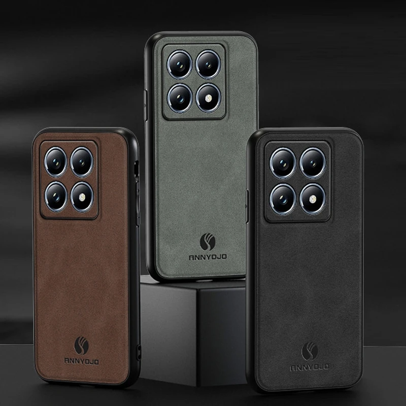 

Magnetic Matte Leather Phone Case For Xiaomi 14T Pro 13T 12T 11T 12X 14t Camera Lens Protection Soft Silicone Bumper Cover Funda