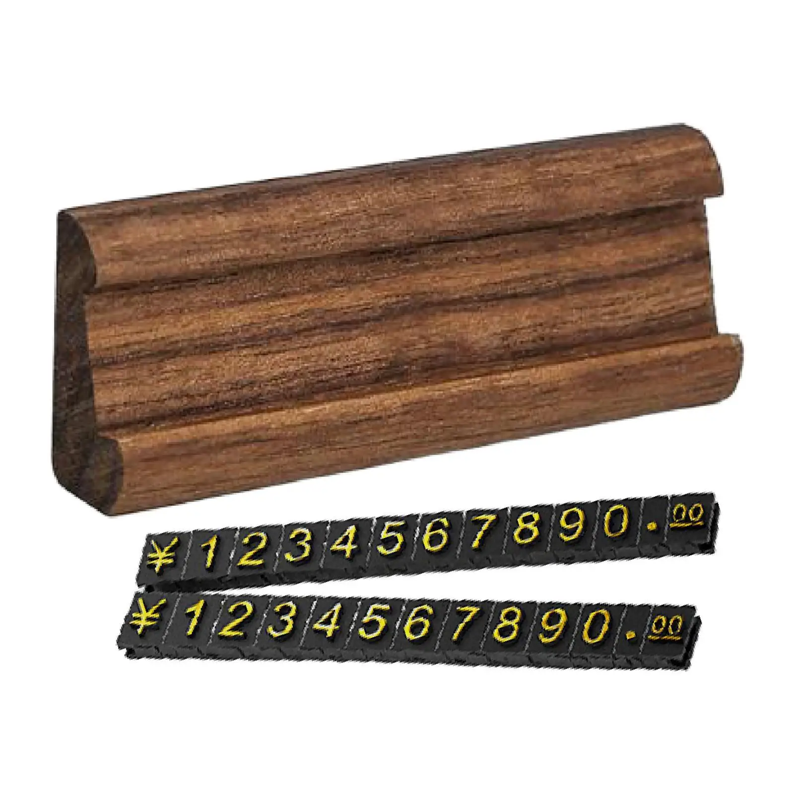Refined Wood Acrylic Price Tags Adjustable Display Stand for Retail Store Jewelry Shop Label
