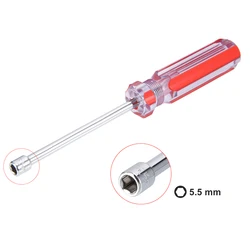 5.5mm Tip Hex Socket Screwdriver Steel Non-magnetic Hexagonal Socket Wrench Nut Driver Hand Tool with 3.7 Inch Shaft