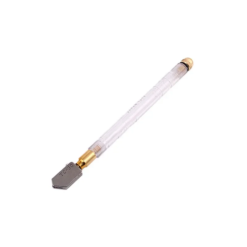 TC-17/30/90/10 Glass Cutter Diamond Head Steel Blade Straight Cutting Self-oiling Anti-skid Handle for Manual Tool Cutting