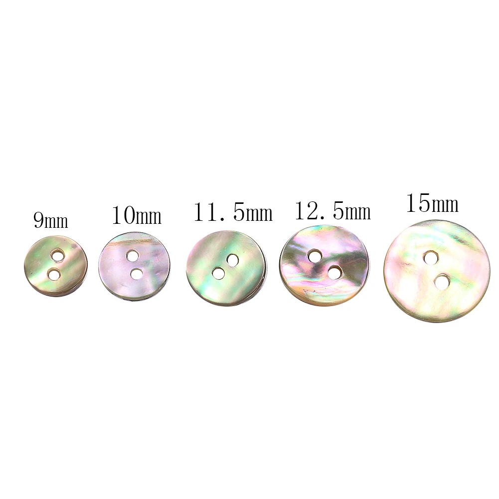 5PCS Natural Abalone Shell Button for Sewing Garment Mother of Pearl Round 2 Hole Buttons DIY Scrapbooking Clothing Accessories