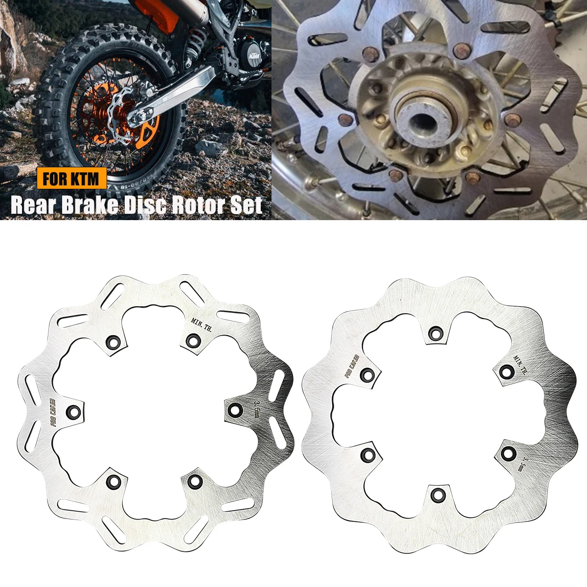 

Motorcycle Rear Brake Discs For KTM EXC EXCF SX SXF XC XCW XCF TPI Six Days 125 200 250 300 350 450 500 FE TE FC TC TX 1994-2023