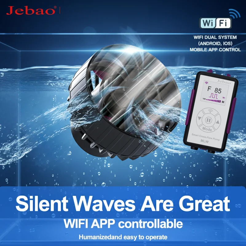 

Jebao ALW MLW Series Aquarium Wave Maker 5W-30W, Ultra Quiet Adjustable Water Pump 12V/24V for Fish Tank, Circulation Pump & Fil