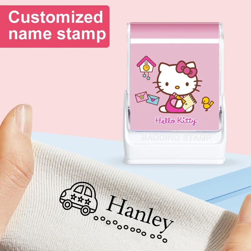 

Personalized Hello Kitty Name Stamp,Waterproof Ink for Kids' Stationery, Clothing, Accessories, Perfect Back to School Gifts