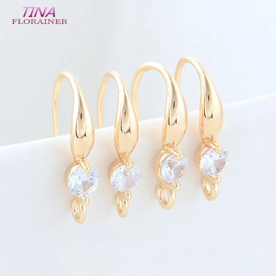 

6PCS 4*18.5MM 14K Gold Color Brass Earrings Hoops High Quality Jewelry Making Supplies Diy Findings Accessories