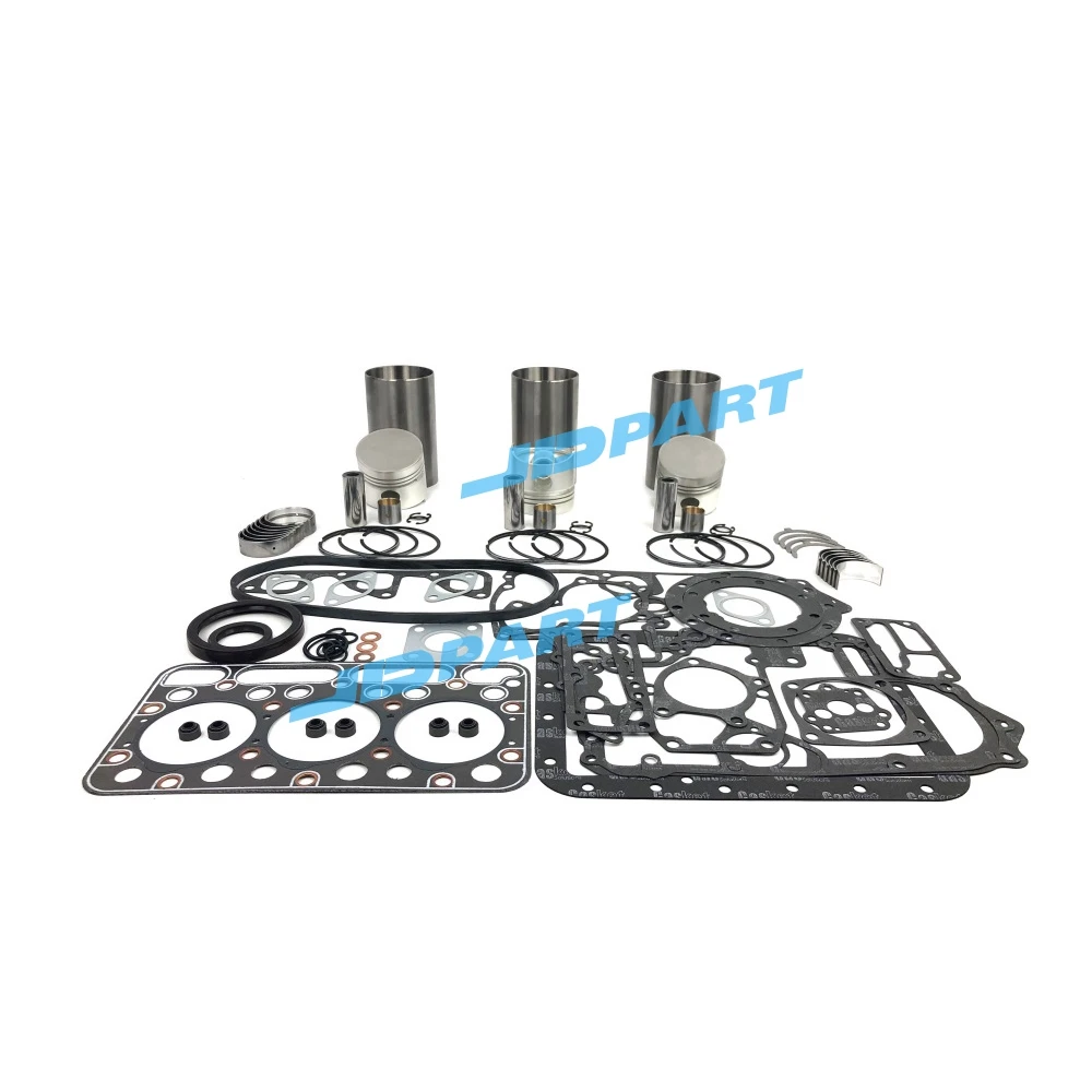 Cylinder Liner Kit With Gasket Set Bearing For Kubota D1301 Excavator Engine Parts