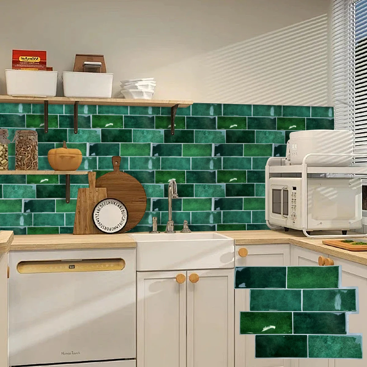 

10pcs-Self-adhesive wall stickers wholesale 3d drip modelling wall stickers anti-oil and waterproof kitchen toilet tiles floor t