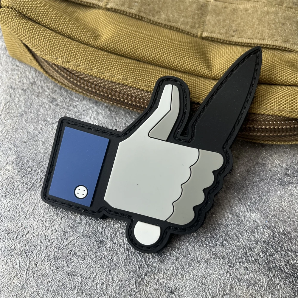 

Shot Show"Knife" PVC Patch for Clothing Tactical Morale Badge on Backpack Applique Hook and Loop Armband Sticker