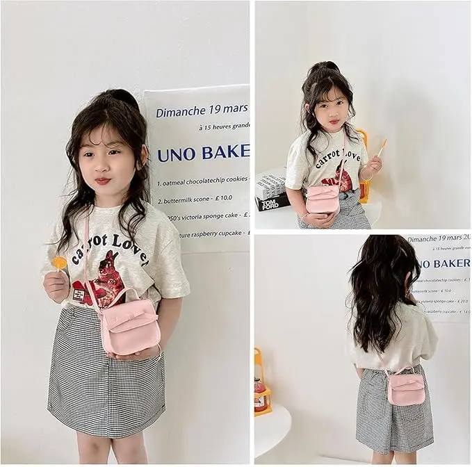 เด็กกระเป๋าและกระเป๋าถือน่ารัก Mini Bowknot Crossbody กระเป๋าแฟชั่นสาวน้อยเหรียญขนาดเล็กกระเป๋าเด็กวัยหัดเดินกระเป๋าถือ